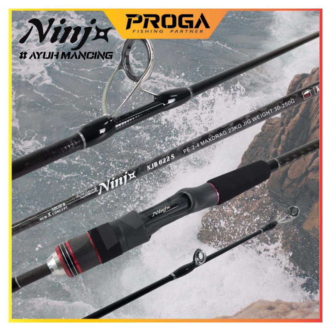 BLACK NINJx NJB622S Solid & New X Concept Spinning Fishing Rod