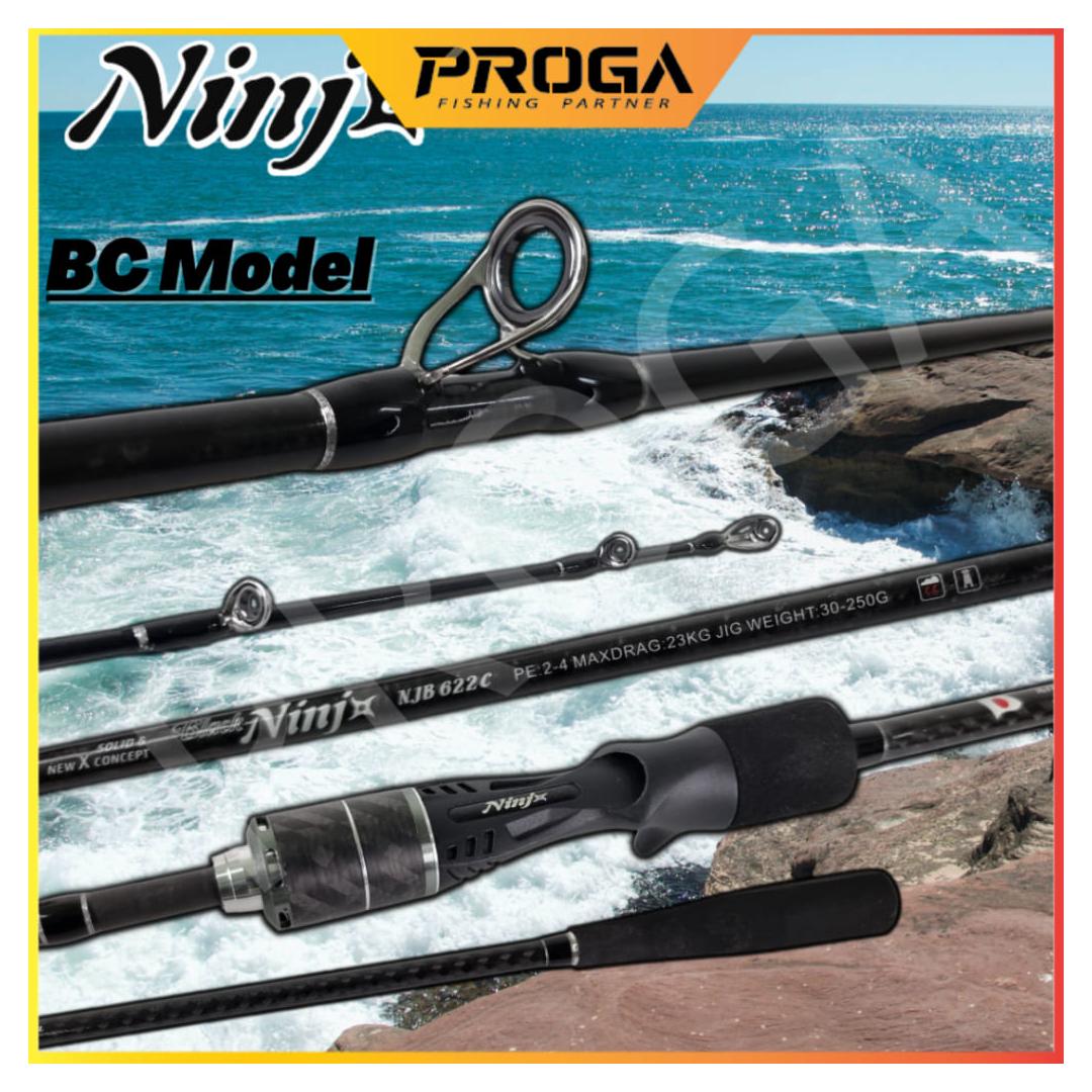 BLACK NINJx NJB622C Solid & New X Concept Baitcasting Fishing Rod