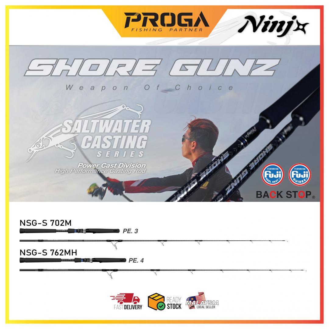 NINJ+ SHORE GUNZ SALTWATER CASTING SPINNING ROD | POWER CAST DIVISION| HIGH PERFORMANCE CASTING ROD