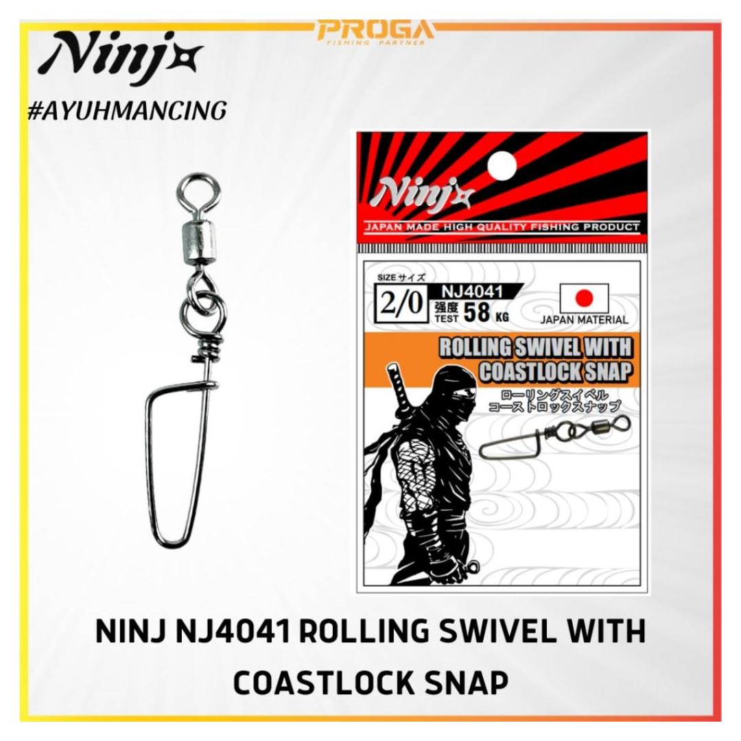 NINJ NJ4041 High Quality Fishing Rolling Swivel With Coastlock Snap