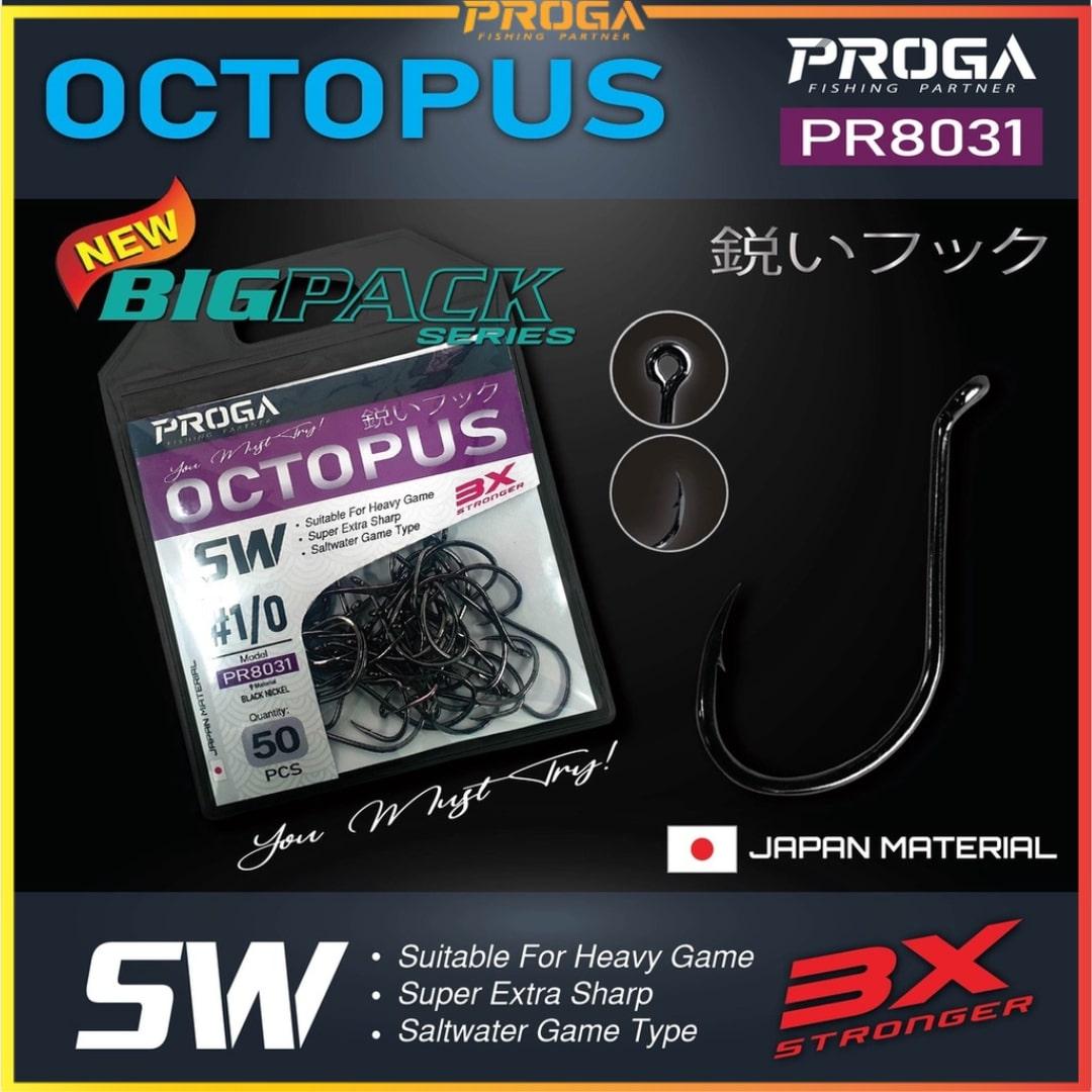 PR8031 PROGA OCTOPUS HOOK (BIG PKT) #1/0 - 8/0