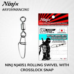 NINJ NJ4051 High Quality Fishing Rolling Swivel With Crosslock Snap