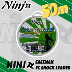 NINJ Castman Fluorocarbon Fishing Shock Leader Line 50M