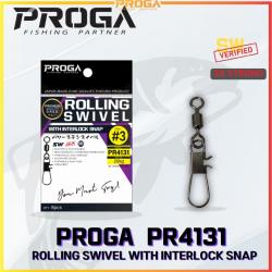 PROGA PR4131 Rolling Swivel With Interlock Snap