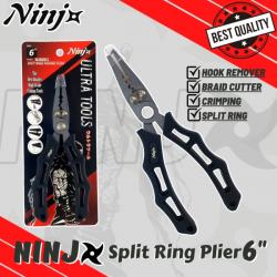 NINJ NJ8001 Split Ring Fishing Plier 6″ – Black