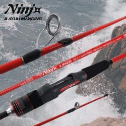 RED NINJx NJR622S Solid & New X Concept Spinning Fishing Rod