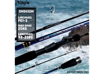 【PROGA】NINJ SAMURAI X Solid Carbon Spinning Fishing Rod
