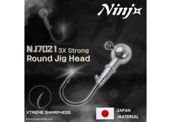 NINJ NJ7021 3X Strong Fishing Round Jig Head