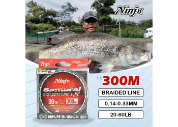 NINJx Samurai Super Braided PEx8 300m (JAPAN MATERIAL & QUALITY)