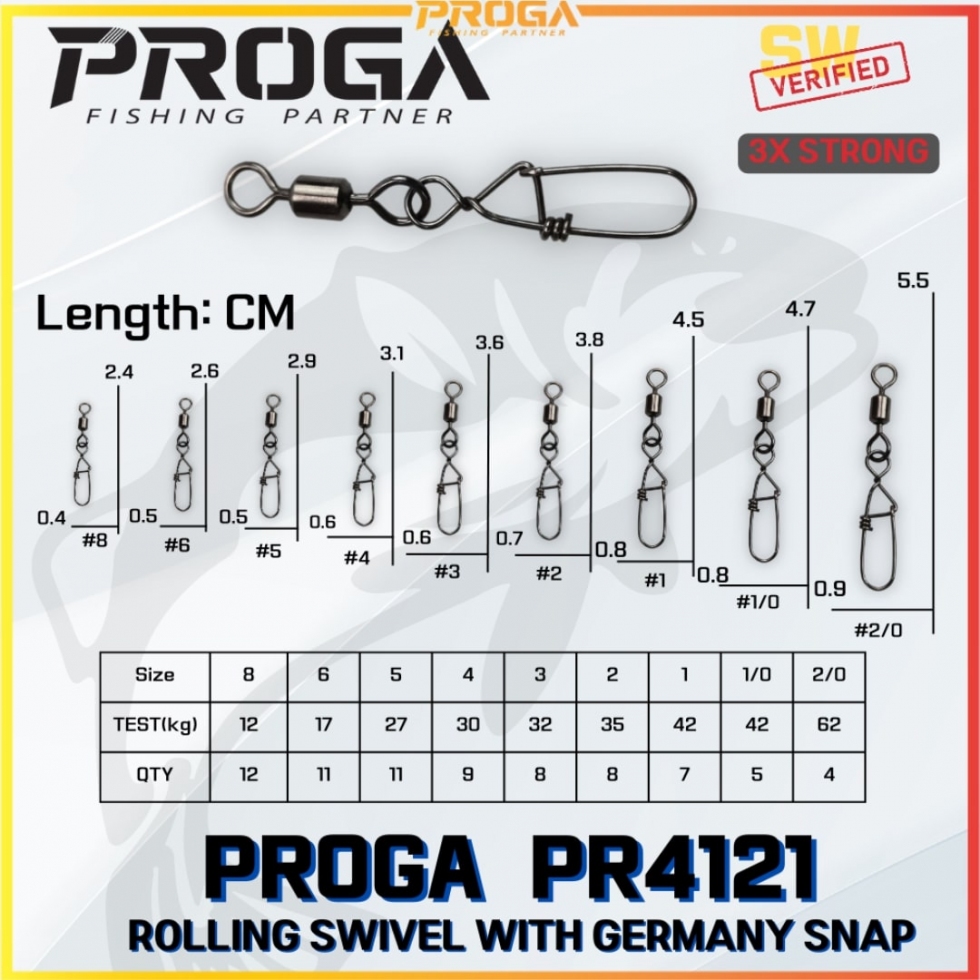 PROGA PR4121 Rolling Swivel with Germany Snap