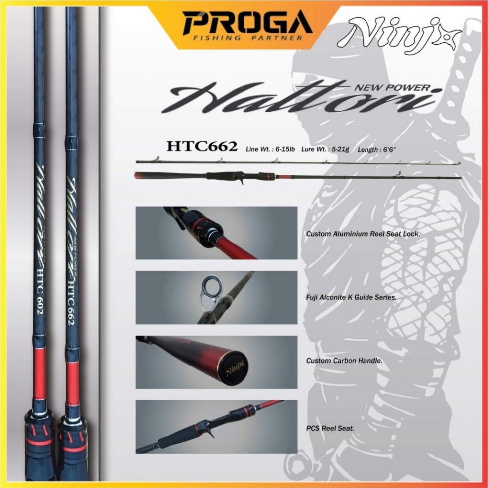 [PROGA] NINJ HATTORI BAITCASTING Fishing Rod – FUJI ‘O’ RING