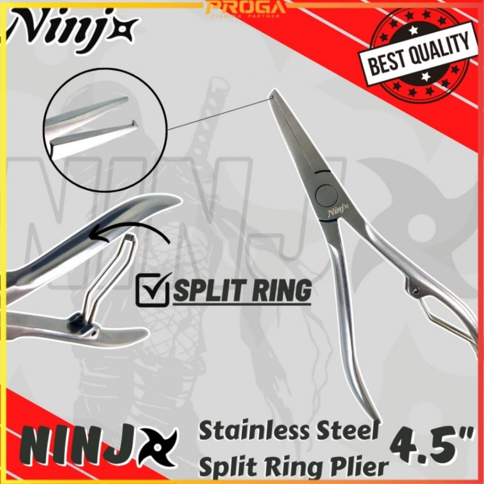 NINJ NJ8012 Stainless Steel Split Ring Fishing Plier 4.5″