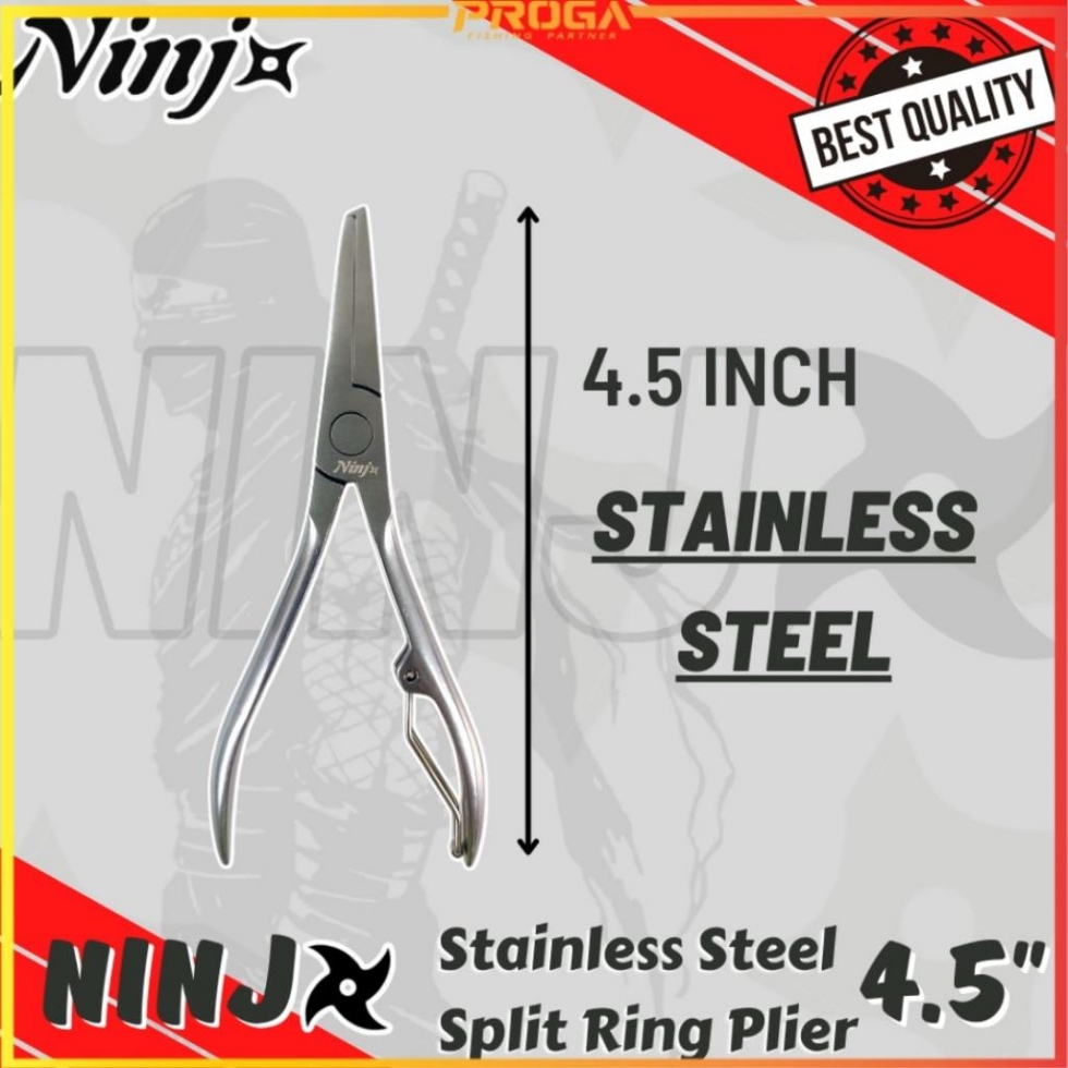 NINJ NJ8012 Stainless Steel Split Ring Fishing Plier 4.5″