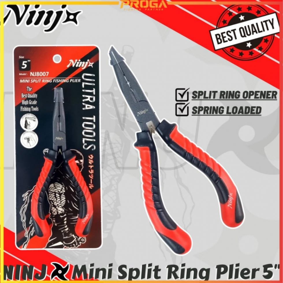 NINJ NJ8007 Mini Split Ring Fishing Plier 5″