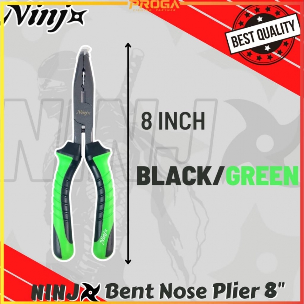 NINJ NJ8008 Bent Nose Fishing Plier 8″