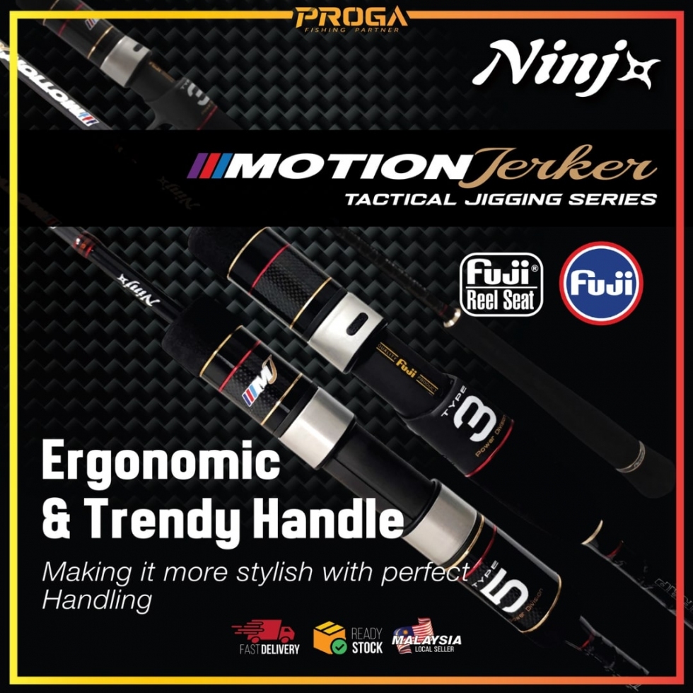 NINJ+ MOTION JERKER [SPINNING/BC] TACTICAL JIGGING SERIES FISHING ROD SLOW FAST JIGGING TACTICAL CARBON X WRAP