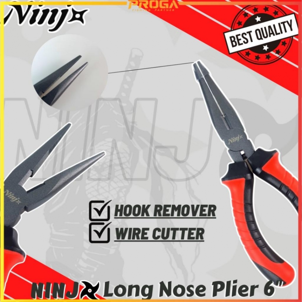 NINJ NJ8003 Long Nose Fishing Plier 6″