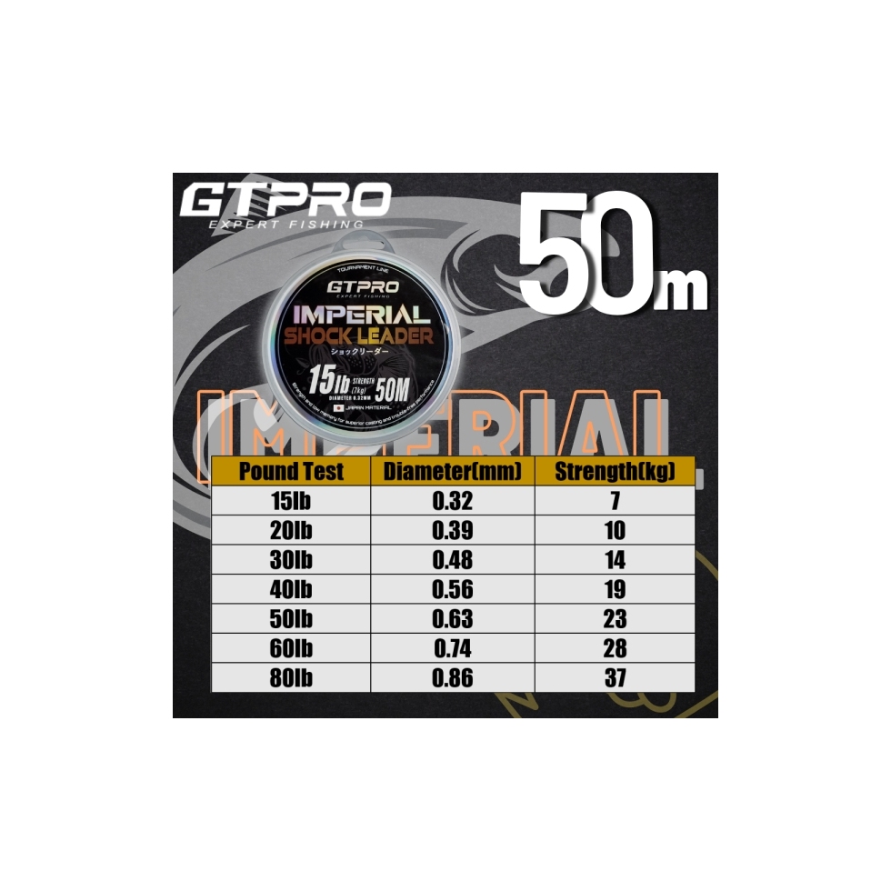 GTPRO IMPERIAL Fishing Shock Leader 50M