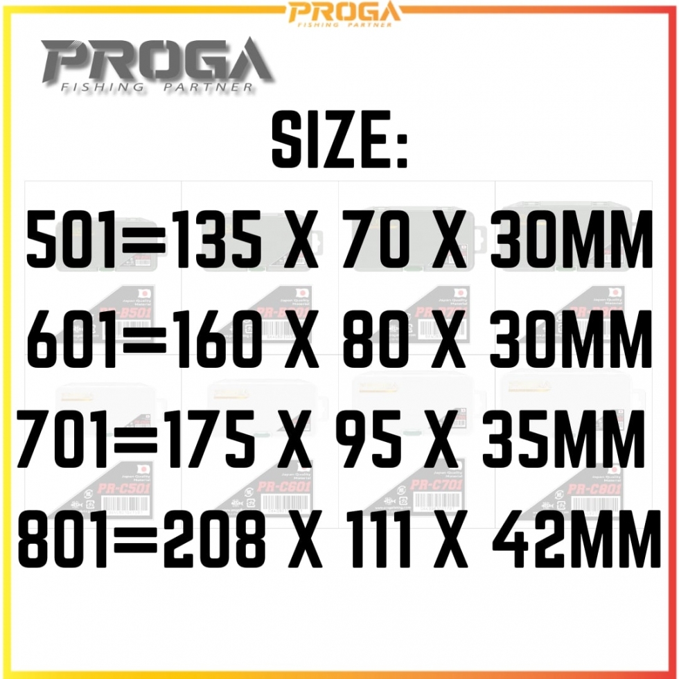 PROGA PR-B/C501-801 TACKLE CASE {BLACK/CLEAR}