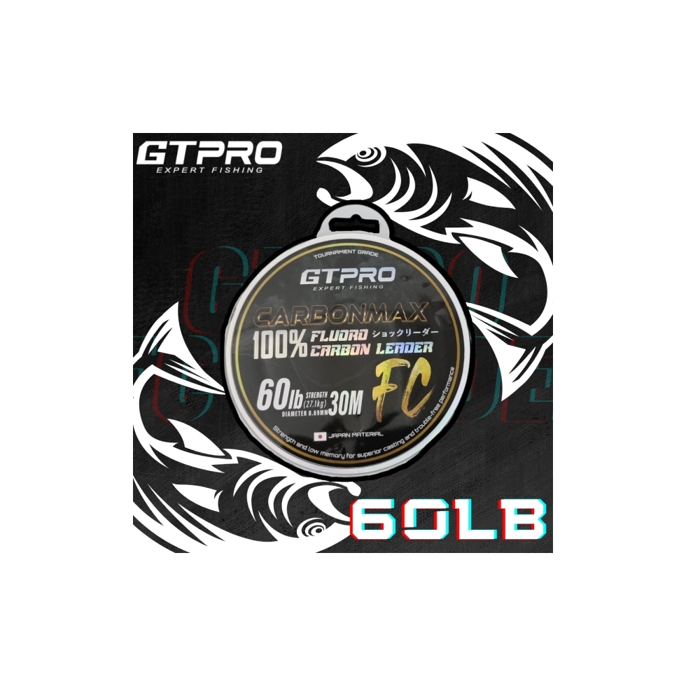 GTPRO CARBONMAX Fluorocarbon FC 100% 30M Fishing Shock Leader