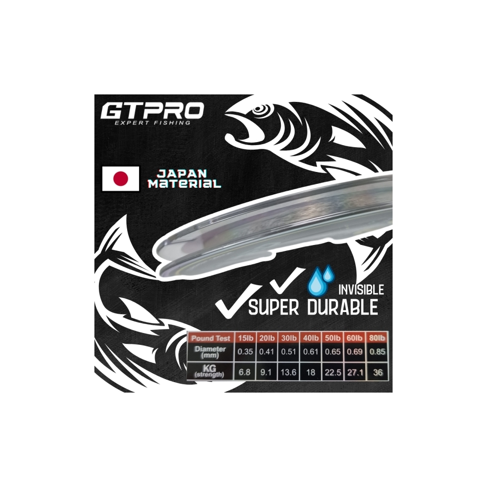 GTPRO CARBONMAX Fluorocarbon FC 100% 30M Fishing Shock Leader