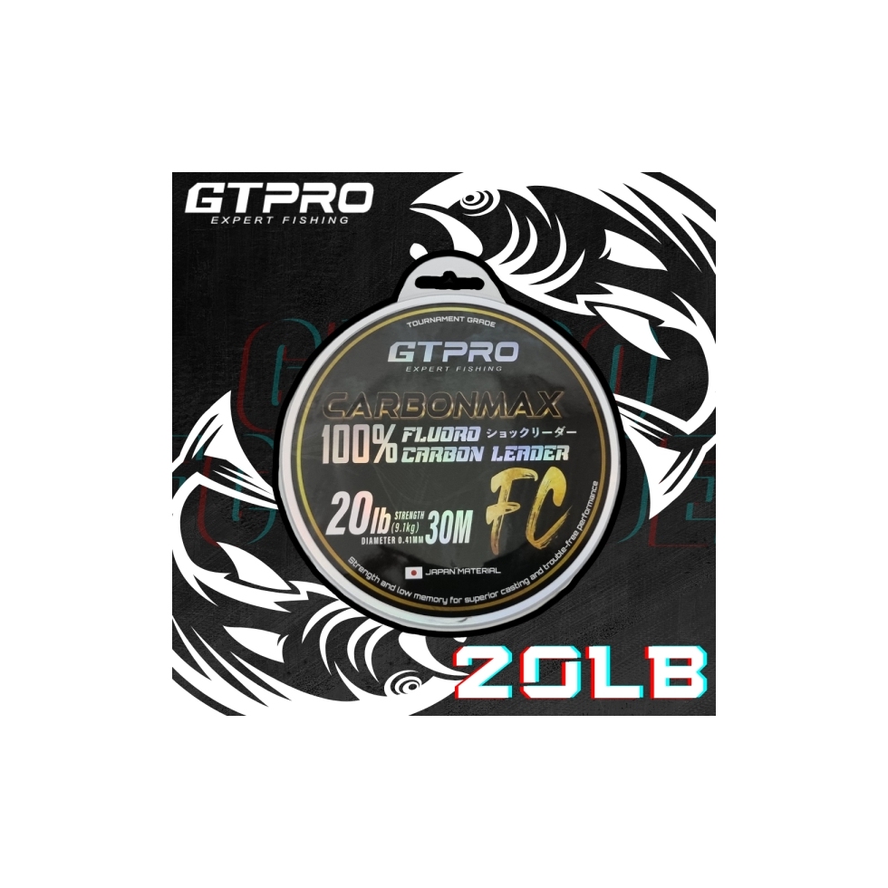GTPRO CARBONMAX Fluorocarbon FC 100% 30M Fishing Shock Leader