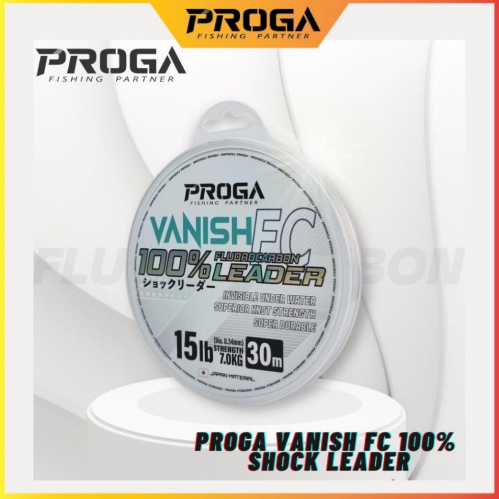 PROGA VANISH Fluorocarbon FC100% 30M Fishing Shock Leader