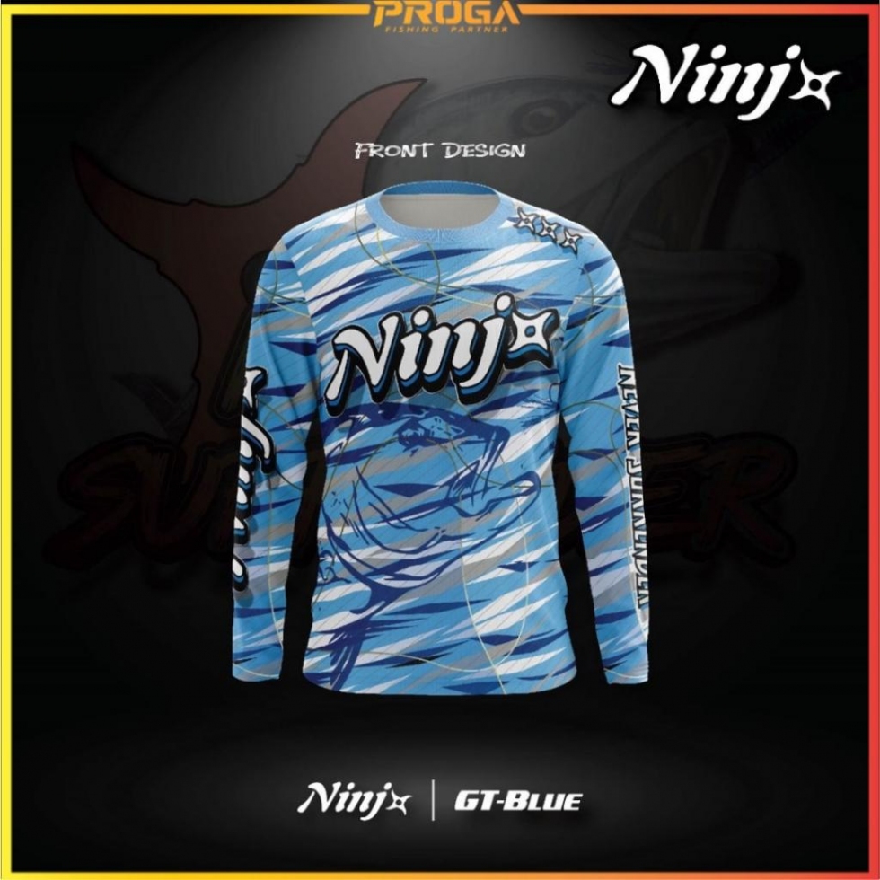 NINJ+ GT BLUE LONG SLEEVE SHIRT #M-3XL