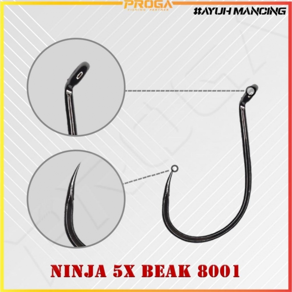 8001 5X-BK-BN NINJx BEAK HOOK #2/0-6/0