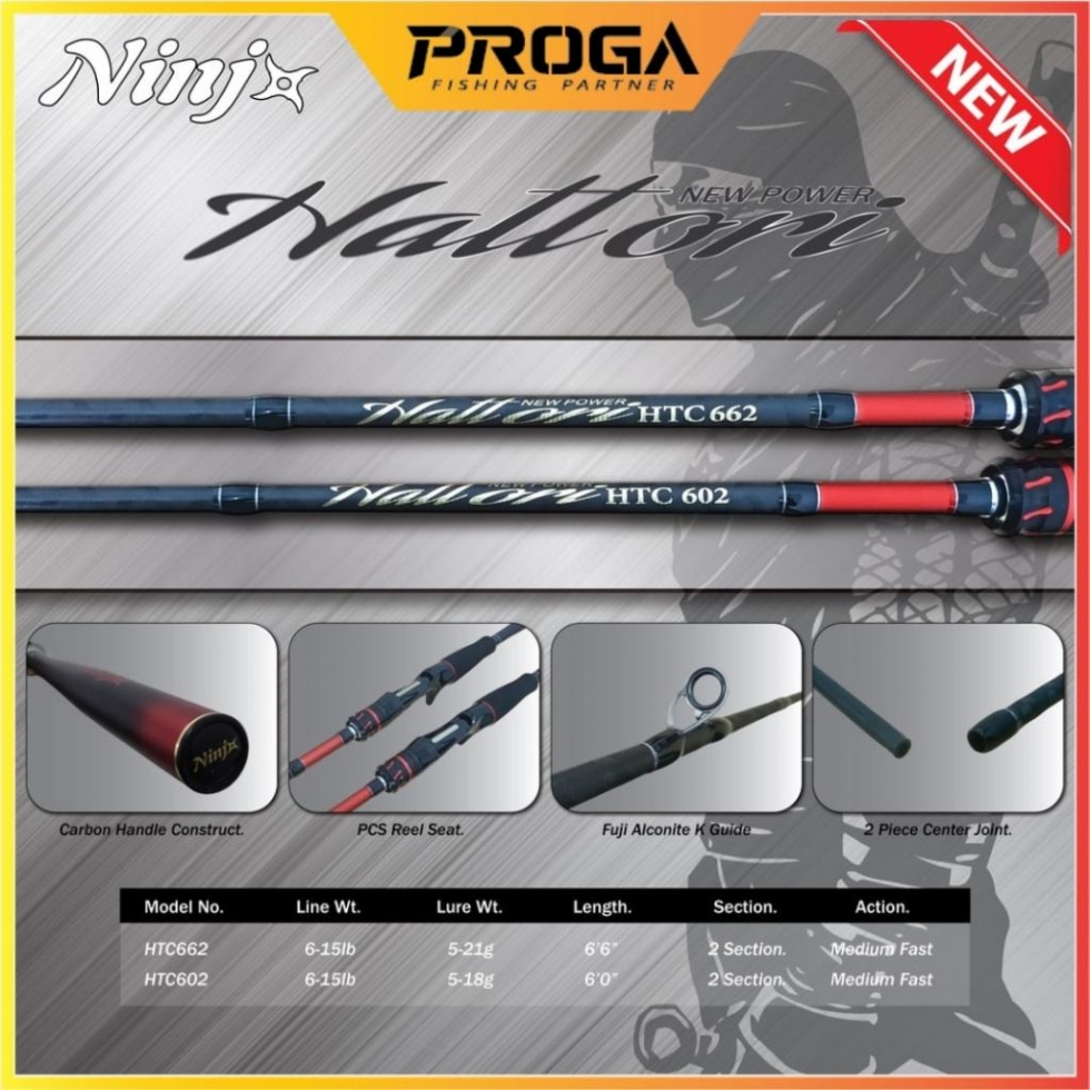 [PROGA] NINJ HATTORI BAITCASTING Fishing Rod – FUJI ‘O’ RING