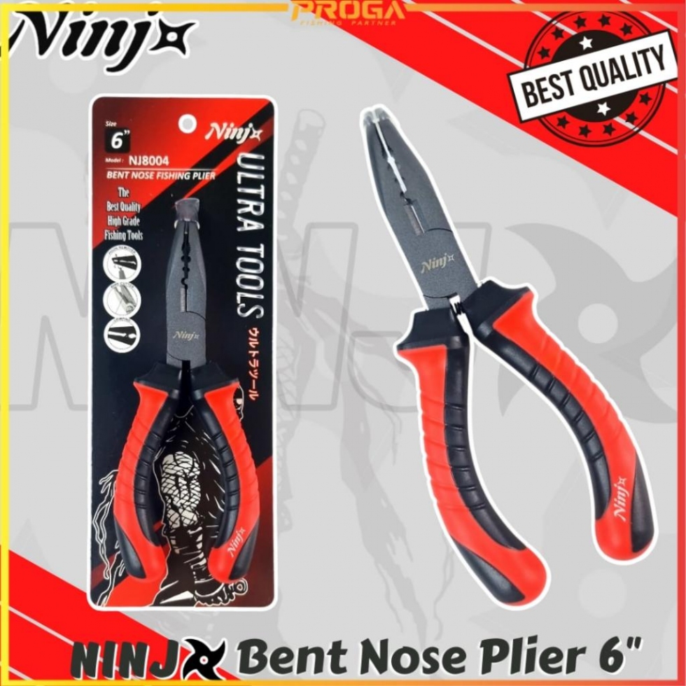 NINJ NJ8004 Bent Nose Fishing Plier 6″