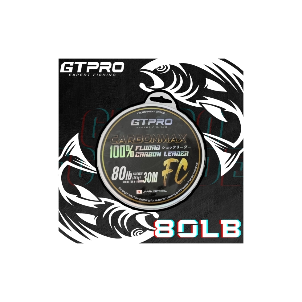 GTPRO CARBONMAX Fluorocarbon FC 100% 30M Fishing Shock Leader