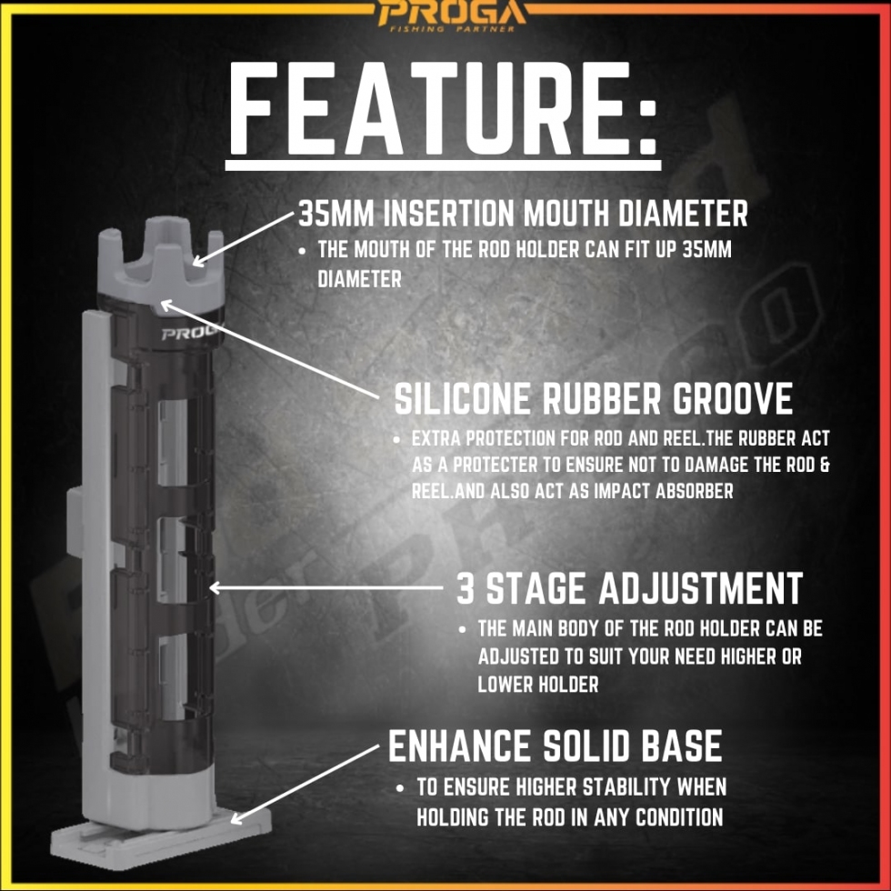 PR-280 PROGA ROD STAND HOLDER (5 COLOUR)