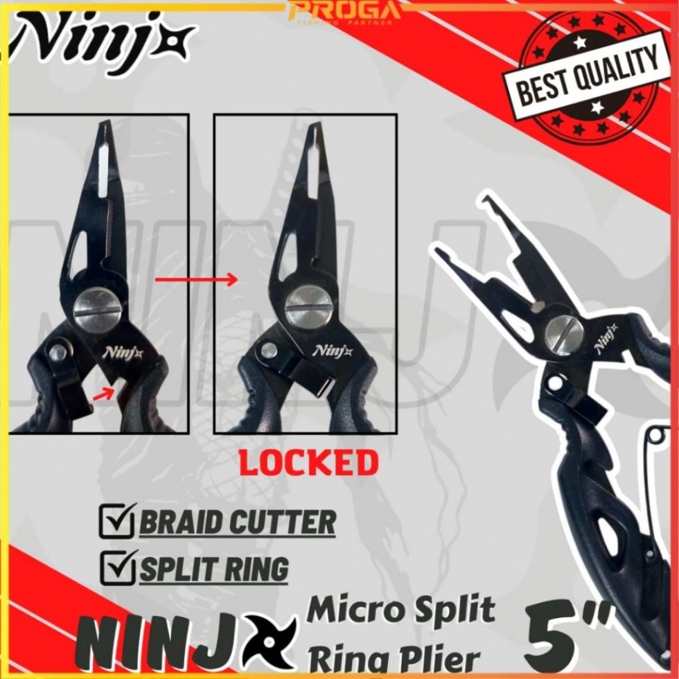 NINJ NJ8011 Micro Split Ring Fishing Plier 5″