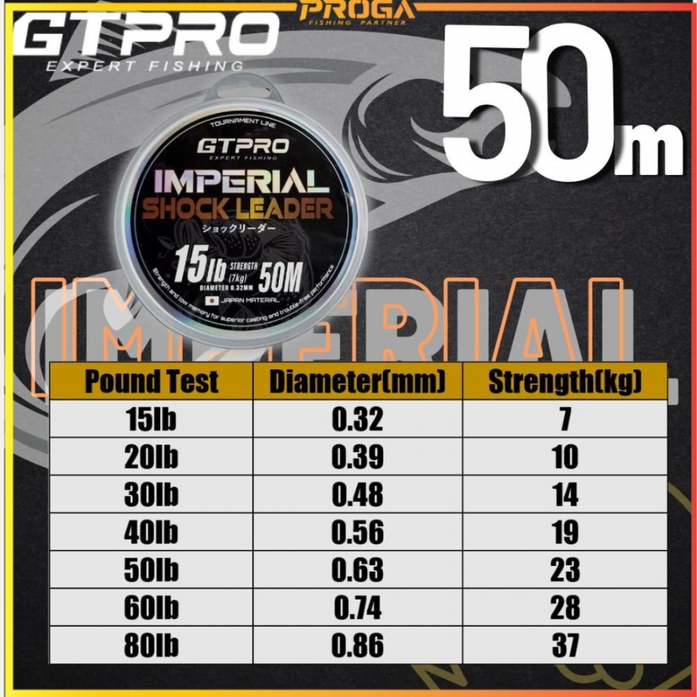 GTPRO IMPERIAL Fishing Shock Leader 50M