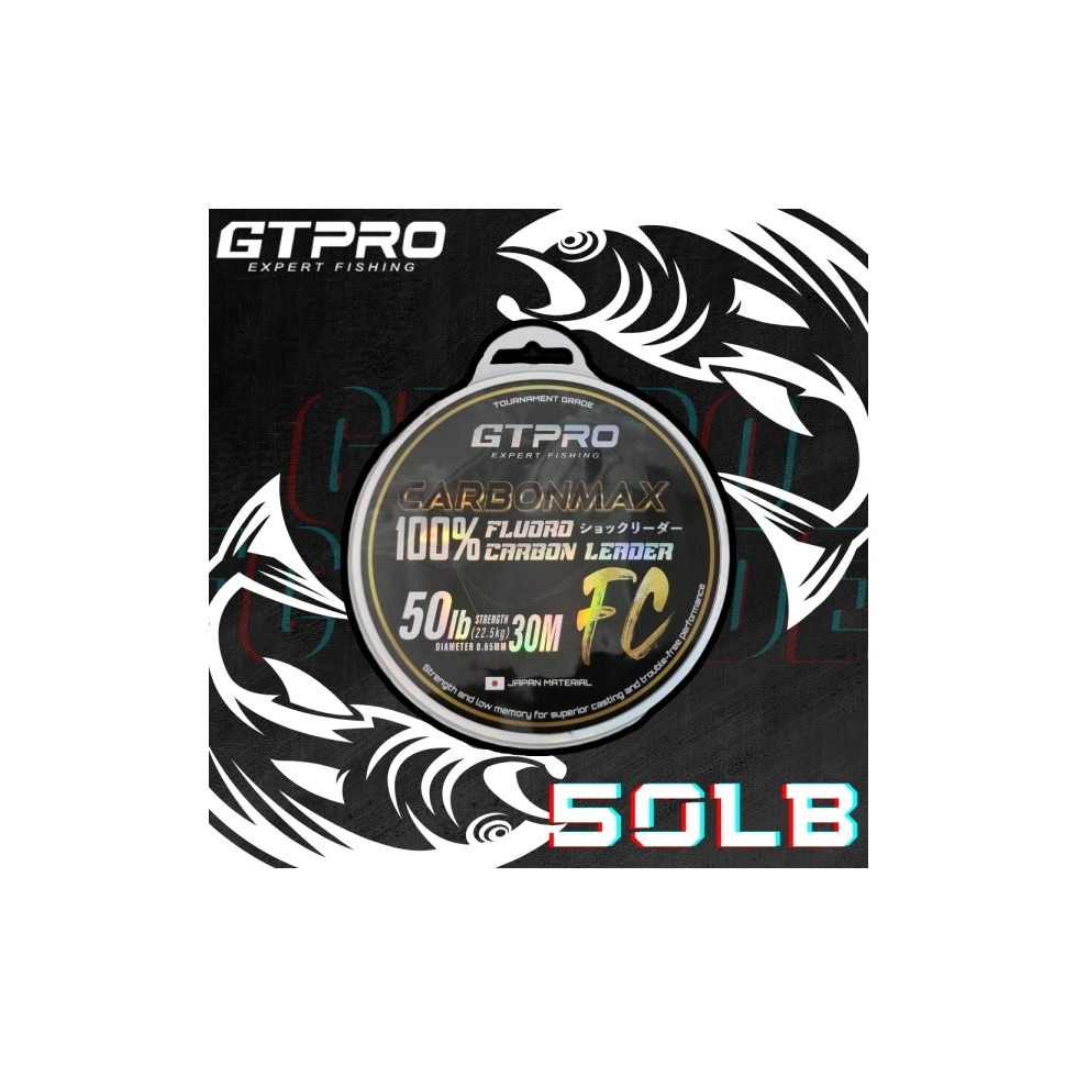GTPRO CARBONMAX Fluorocarbon FC 100% 30M Fishing Shock Leader
