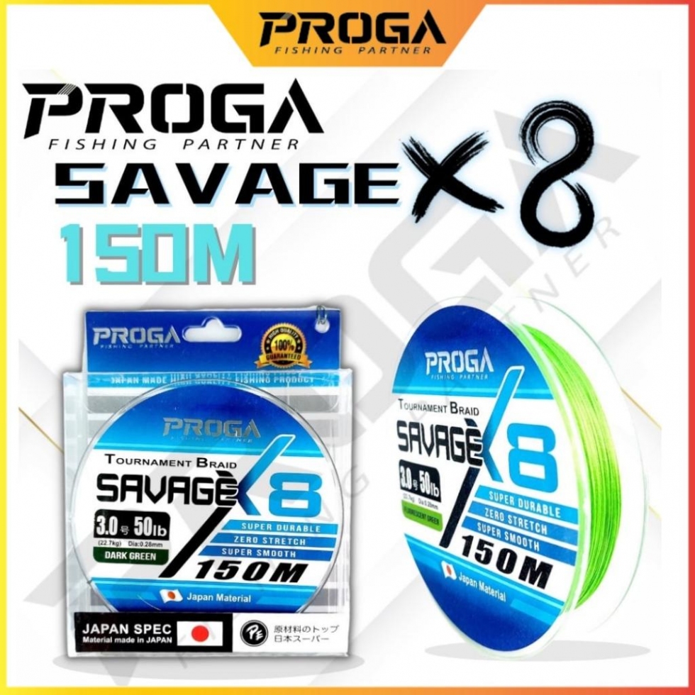 PROGA SAVAGE X8 150M Fishing Braided Line