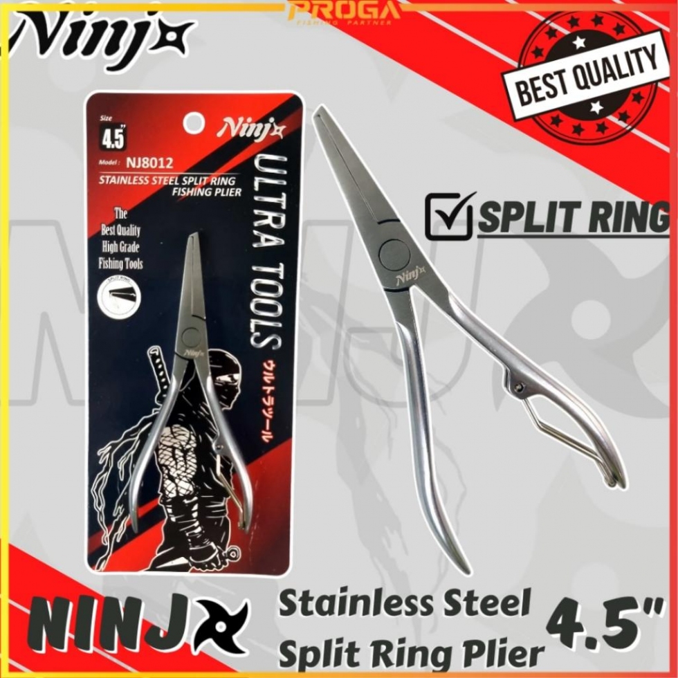 NINJ NJ8012 Stainless Steel Split Ring Fishing Plier 4.5″