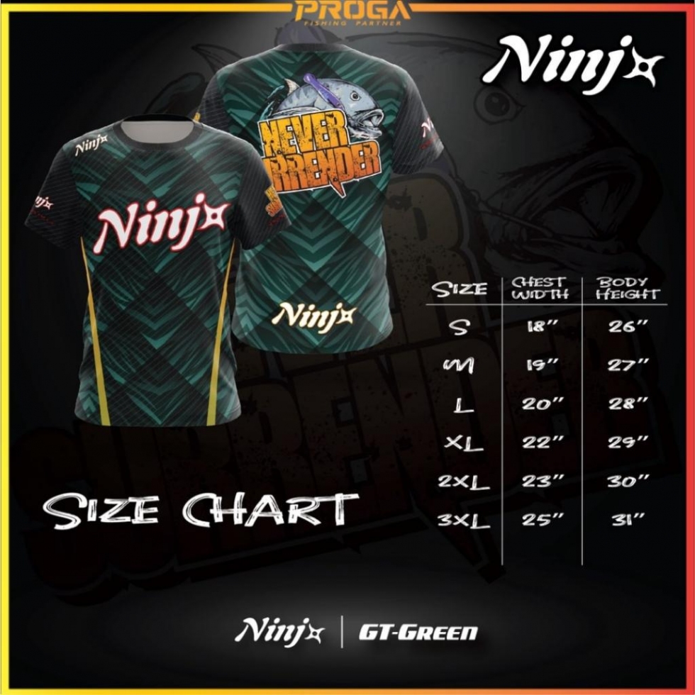 NINJ+ GT GREEN SHORT SLEEVE SHIRT #M-3XL