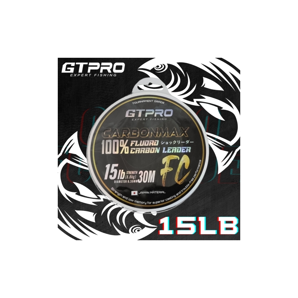 GTPRO CARBONMAX Fluorocarbon FC 100% 30M Fishing Shock Leader