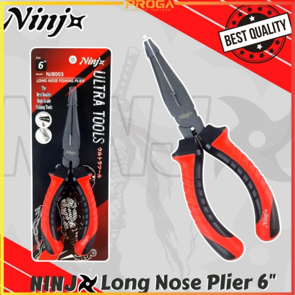 NINJ NJ8003 Long Nose Fishing Plier 6″