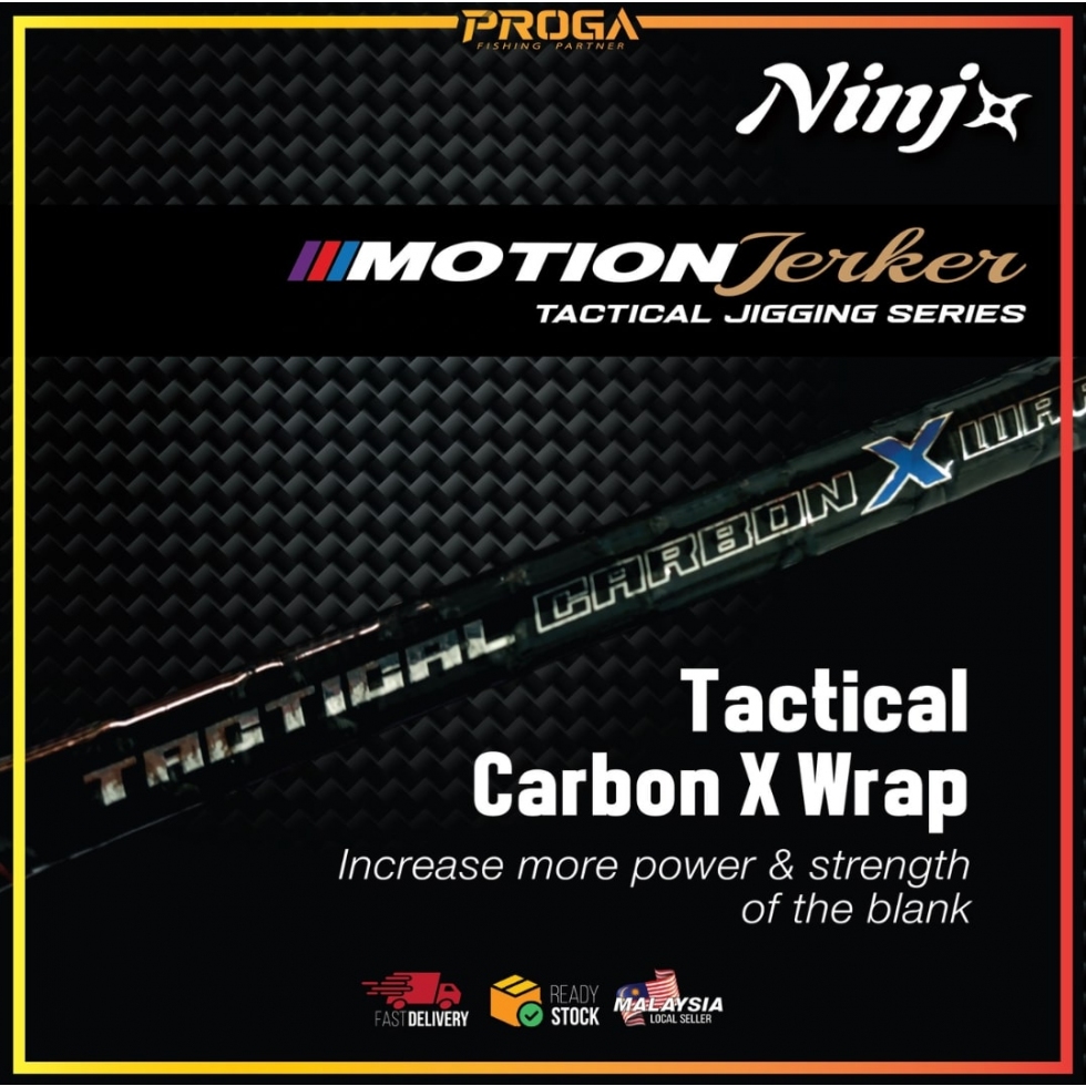 NINJ+ MOTION JERKER [SPINNING/BC] TACTICAL JIGGING SERIES FISHING ROD SLOW FAST JIGGING TACTICAL CARBON X WRAP