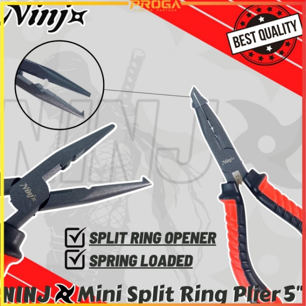 NINJ NJ8007 Mini Split Ring Fishing Plier 5″