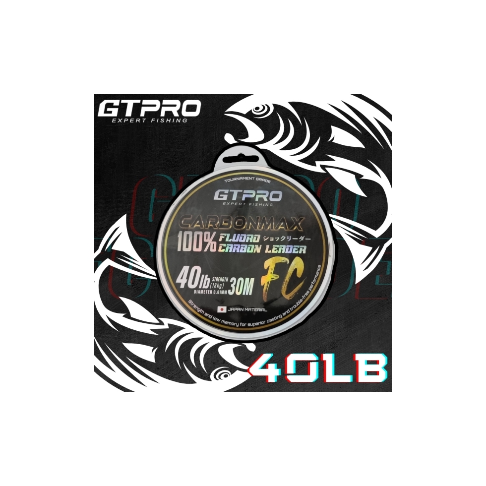 GTPRO CARBONMAX Fluorocarbon FC 100% 30M Fishing Shock Leader