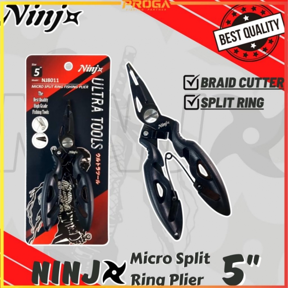 NINJ NJ8011 Micro Split Ring Fishing Plier 5″