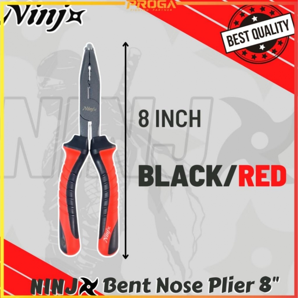 NINJ NJ8008 Bent Nose Fishing Plier 8″