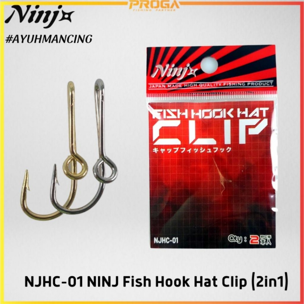 NJHC-01 NINJ Fish Hook Hat Clip (2in1)