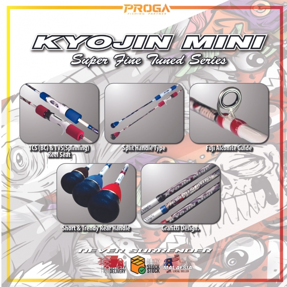 NINJ+ KYOJIN MINI MICRO JIGGING SPINNING/BC ROD